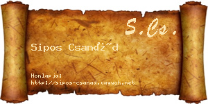 Sipos Csanád névjegykártya