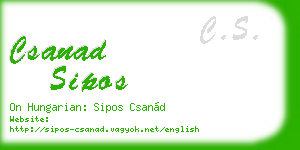 csanad sipos business card